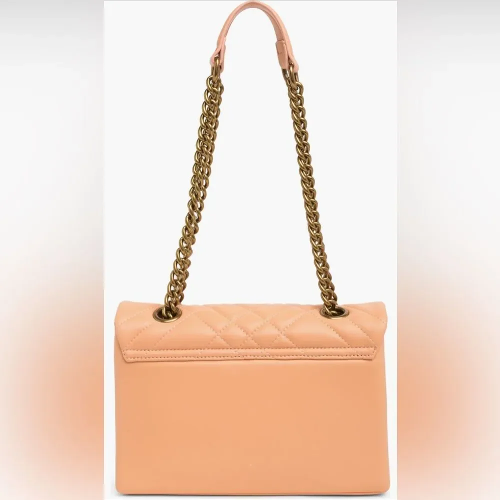 KURT GEIGER london Brixton lock shoulder bag, light pastel orange bag - Picture 5 of 11